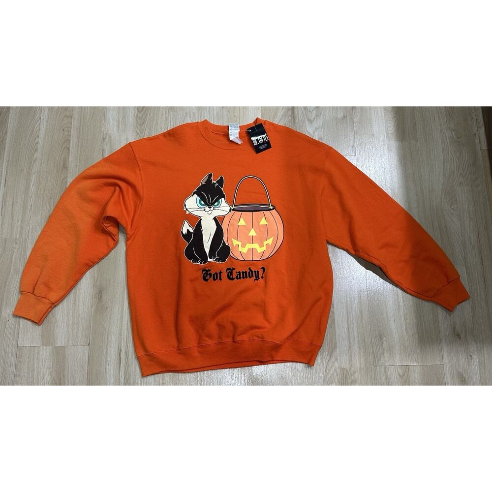 Vintage 90s Looney Tunes Penelope Cat Halloween Got Candy Sweatshirt Size XL